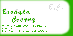 borbala cserny business card